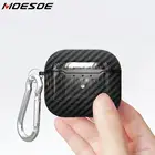 Чехол для Apple Airpods 4, текстура из углеродного волокна, противоударный силиконовый чехол для наушников, чехол для Airpods Pro 4 3 2 1 с крючком