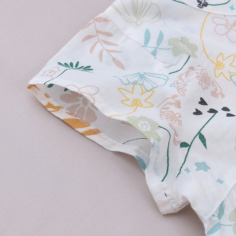 

Baby Summer Clothing Newborn Girl Floral Printed Romper Short Sleeves Jumpsuit Infants Clothes Outfit