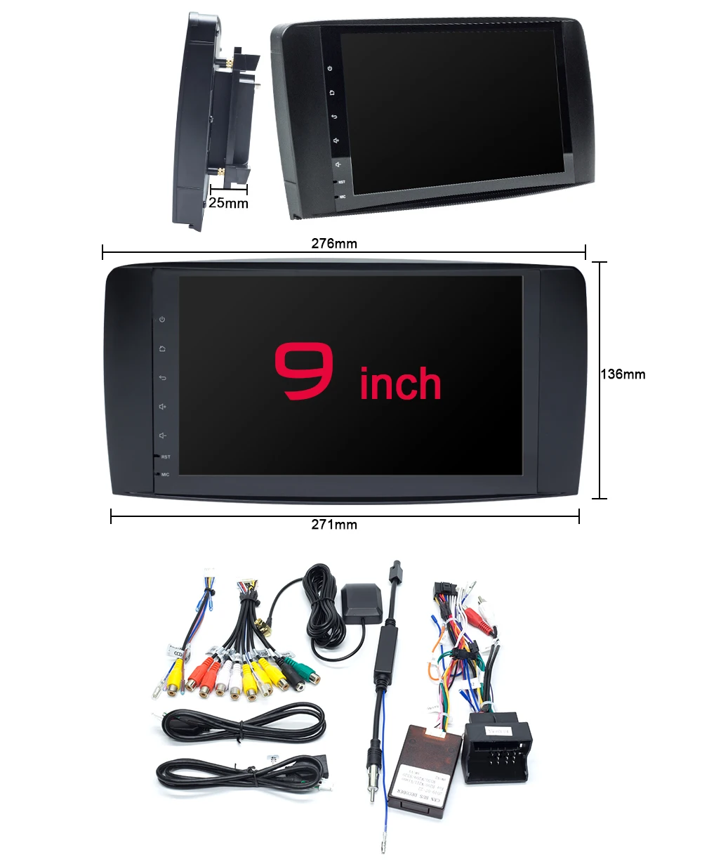 Xonrich Android 9,0 Автомагнитола dvd-плеер для Mercedes Benz R Class W251 R280 R300 R320 R350 R63 2006-2013 gps Навигация стерео