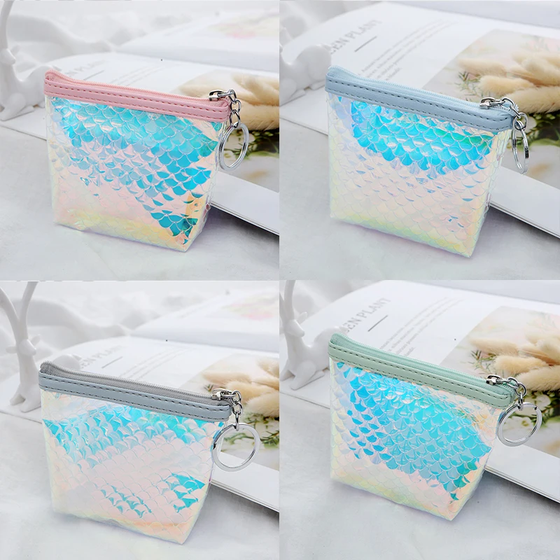 Лазерный мешок русалки Кошелек для монет мини кошелек Малый клатч держатель карт