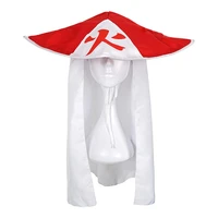chinese character huo printed cap anime cosplay costumes red white hat three generation four generation seven generation coschin