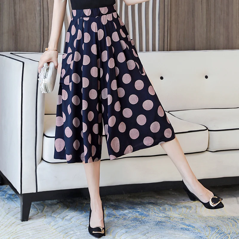 

New 2021 women summer pants loose Print Harem Pants Women Casual Printed Loose Vintage High Waist Trousers