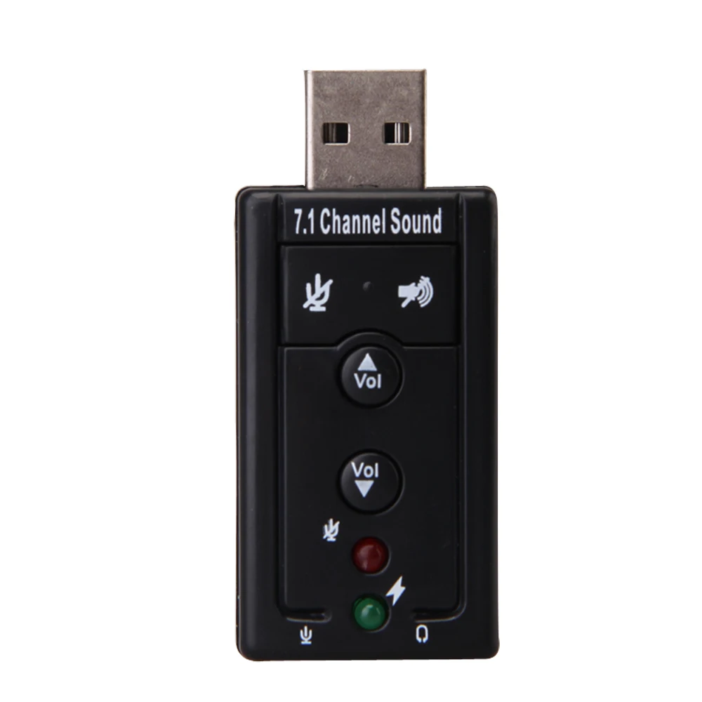 

USB Virtual Sound Adapter External 7.1 Buspowered Sound Card Channel CH Virtual Audio Sound Card Adapter For PC Notebook Desktop