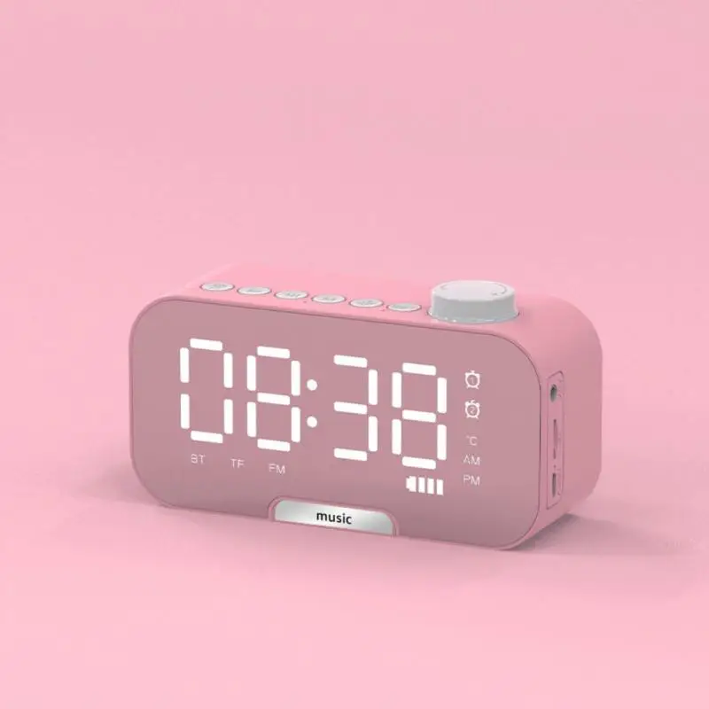 Wireless Bluetooth-compatible Speaker Clock Display FM Radio TF Card Playing Outdoor Multi Function Music Alarm |