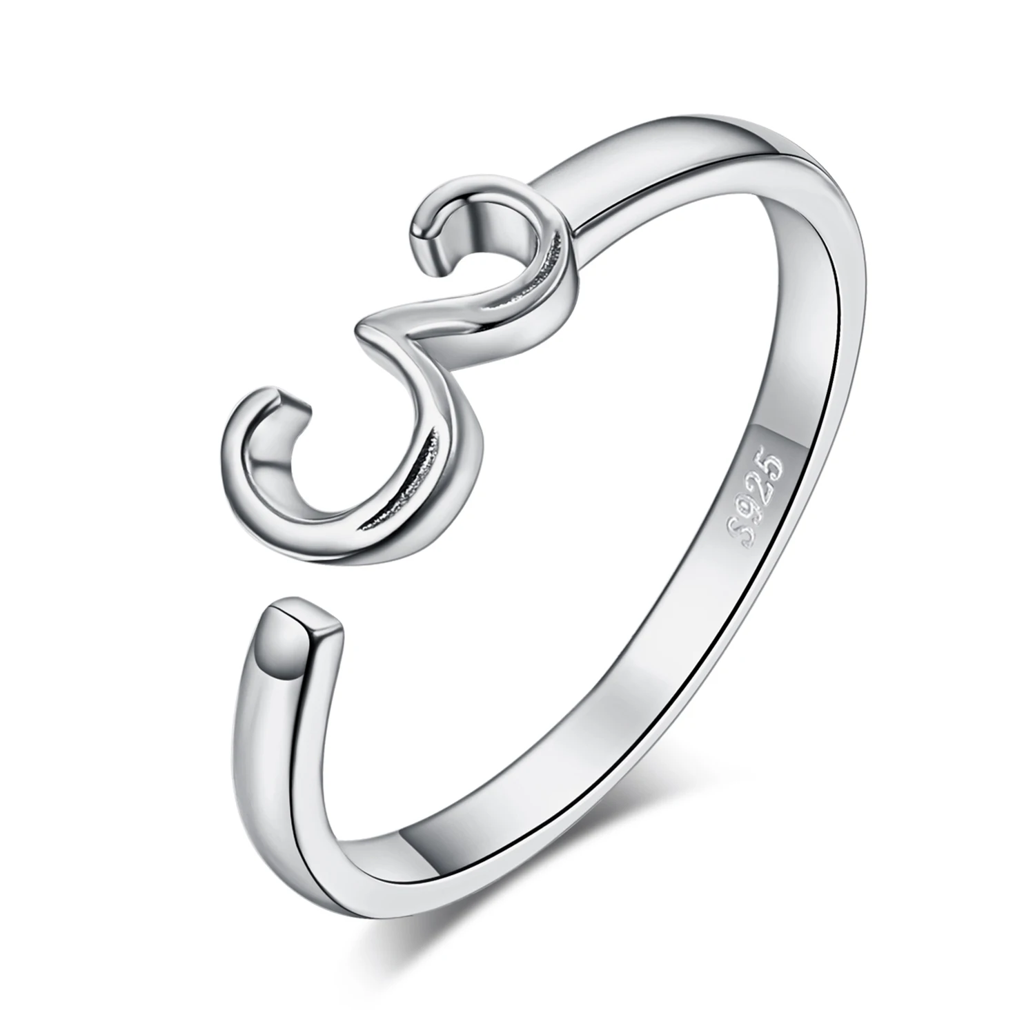 JewelryPalace Открытое кольцо для Для женщин счастливое число 0 до 9 рождения Юбилей 925
