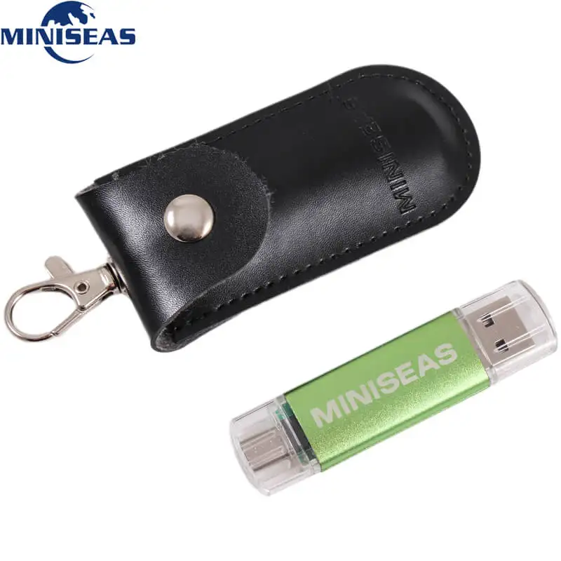 Usb флеш-накопитель металлический 9 цветов OTG телефонный накопитель 8 ГБ 4 ГБ Флешка 64 Гб 32 Гб 16 Гб карта памяти Usb флешка Miniseas - Цвет: Green with bag