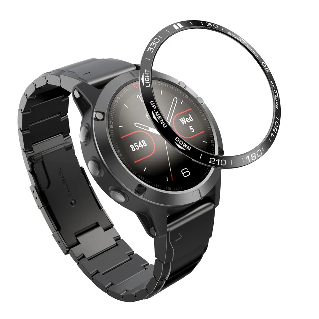 Для Garmin Fenix 5 весы часы кольцо клейкая крышка против царапин из нержавеющей стали