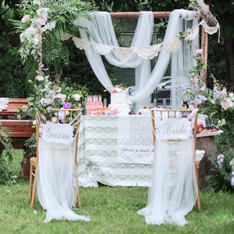 Стула для свадебной вечеринки задний марлевый сценический декоративный фон