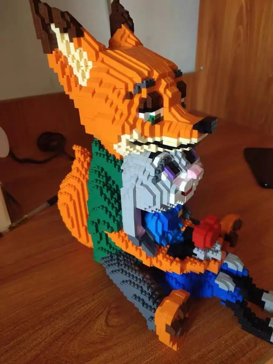 Мини-фигурки Disney конструктор Зоотопия Джуди кролик экшн-фигурки из аниме Ник