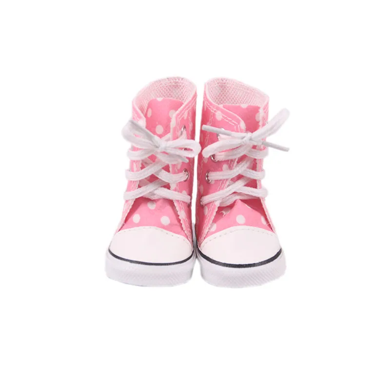 Doll Shoes High-top Canvas Boots For 18 Inch American &43 Cm Baby New Born Doll Accessories Generation Girl`s Toy Christmas Gift images - 6