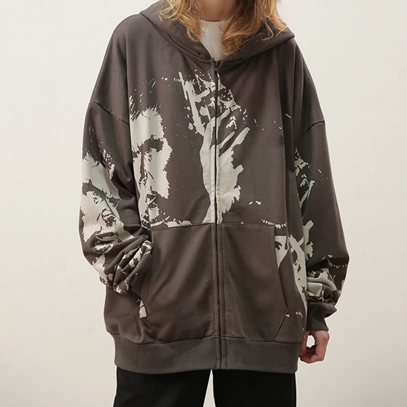 

Женская винтажная Осенняя Толстовка в стиле хип-хоп