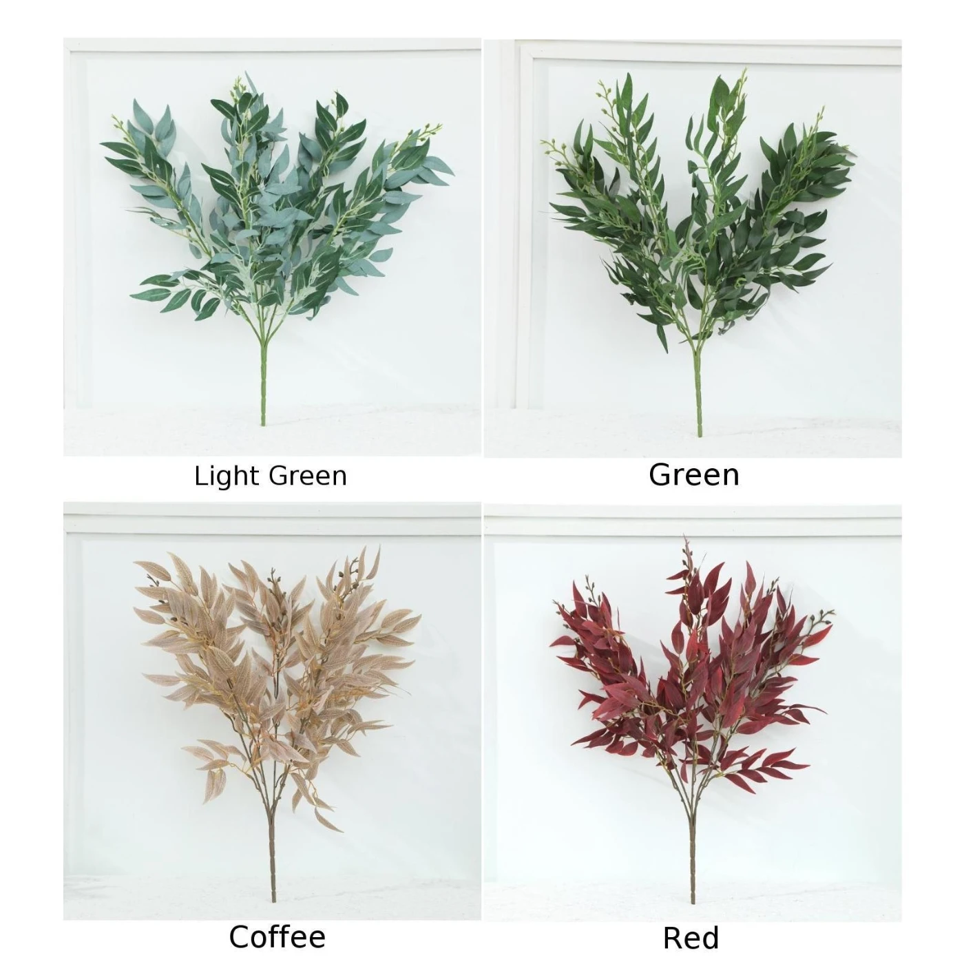 1 пучок искусственная ива букет Искусственные листья растений для дома свадьбы