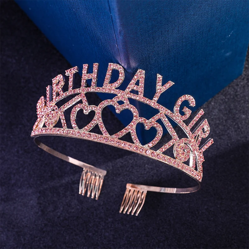 Диадема для волос в форме короны принцессы с кристаллами и стразы аксессуары дня