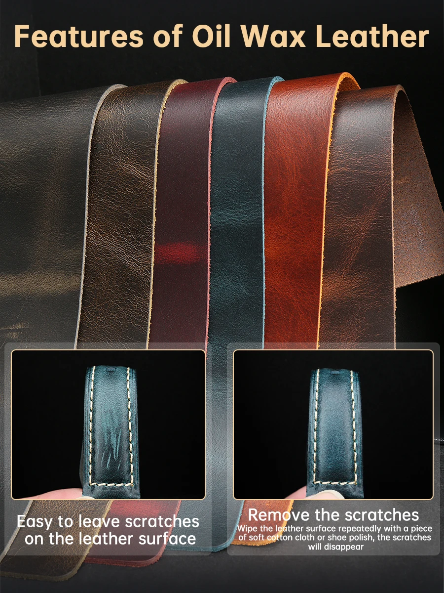 MAIKES Discoloration Leather Watch Strap 22mm Cow Leather Watchband  For Watch Strap Bracelets Butterfly Buckle Replacement 18mm