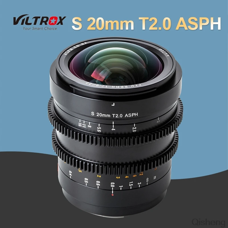 Viltrox 20 мм T2.0 Cine объектив с полной рамкой ручной фокусировки широкоугольный MF для