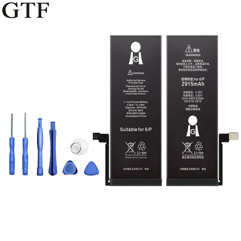 

GTF iP6G new 0 cycle Battery Replacement Battery pack For Apple iPhone 5 5s 6 6s 6SP 7 iPhone Cellphone Battery Accessories