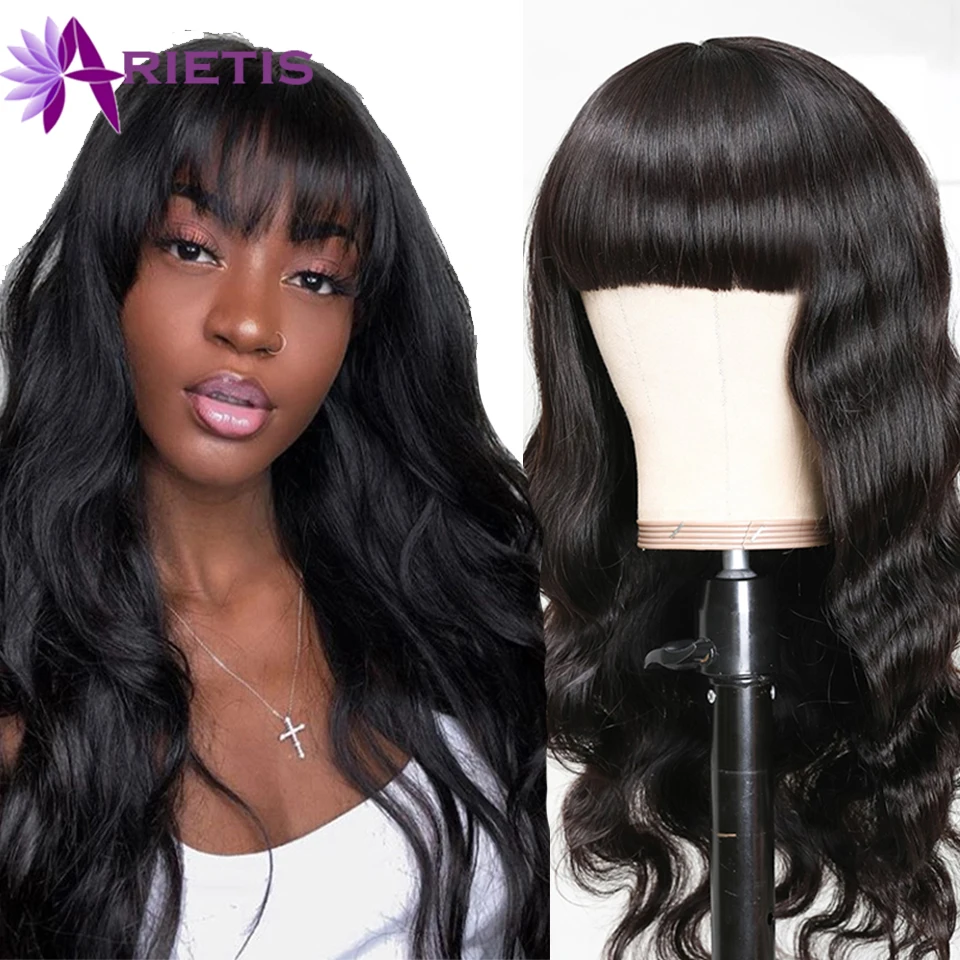 Парик AR с волнистыми волосами натуральные человеческие волосы парик машинной