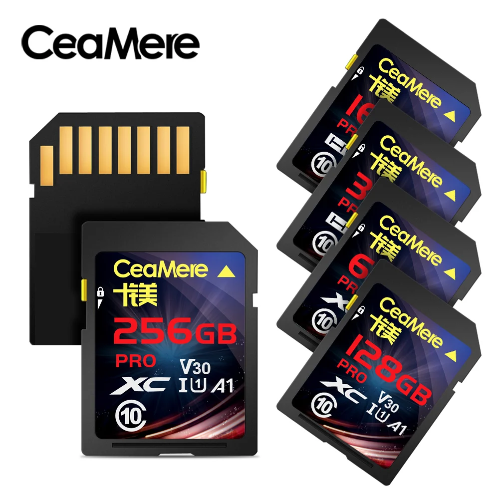 CeaMere оригинальный sd-карта 256G 128 Гб 64 ГБ 32 оперативной памяти 16 встроенной XC HC