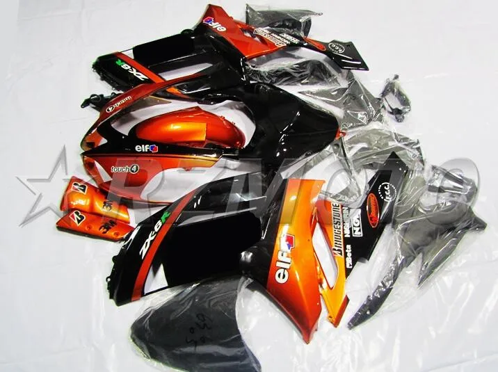 

Новый стиль из АБС-пластика для мотоцикла весь обтекатели комплект подходит для kawasaki Ninja ZX6R 636 2007 2008 07 08 6R ZX-6R кузов комплект оранжевого и черн...