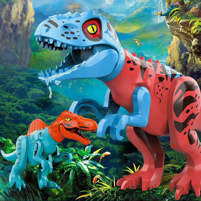 Конструктор динозавр World 2 фигурки-динозавры тираннозавр рекс индоминус сборные