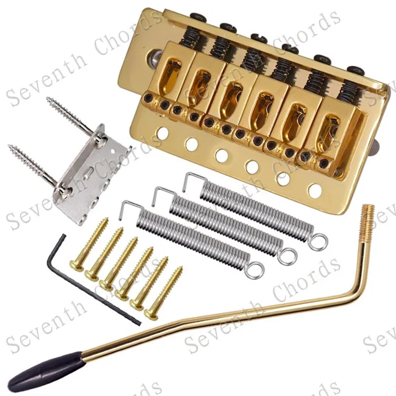 Набор золотых 6 струнных винтажных седельных мостовых систем Tremolo с Whammy Bar для