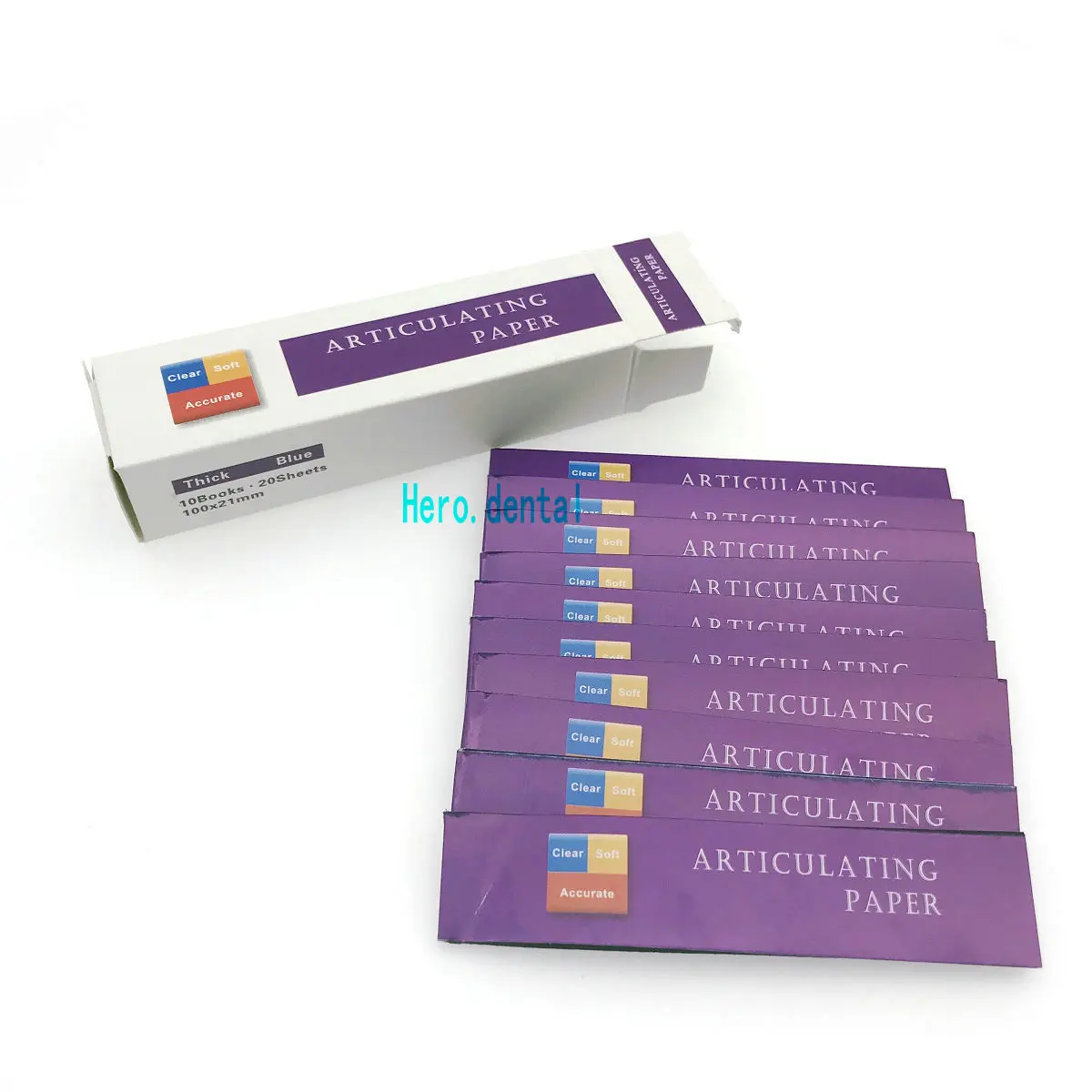 Стоматологическая Сочлененная бумага толстые синие полоски 20 листов/книга 10