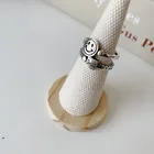 Кольцо кольцо со смайликом в стиле панкхип-хоп