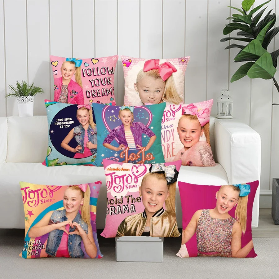 Модный Роскошный льняной чехол с милым принтом Jojo Siwa для домашней жизни