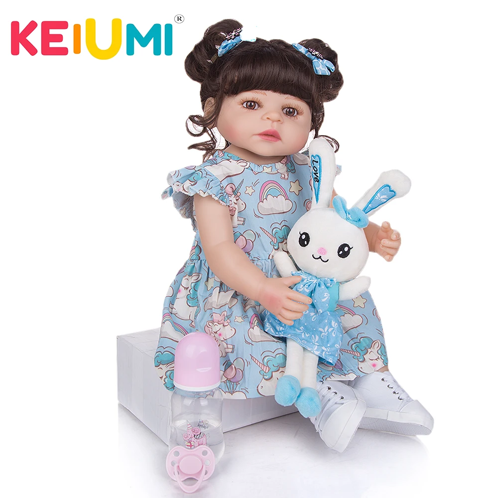 KEIUMI новая милая Кукла Reborn boneca 55 см 22 дюйма Baby Girl игрушка малыш Playmate подарок на день