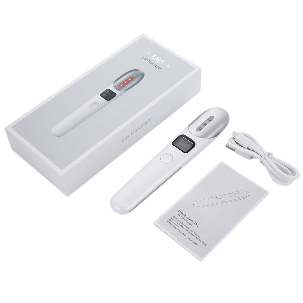 

42 Constant Temperature Electric Eye Massage Pen Ems Massage Heating Anti-Aging Wrinkle Black Eye Circle Pen White Eye Care Pen