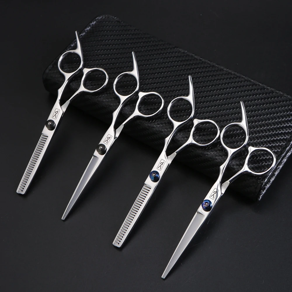 6 0 дюймов Профессиональные Парикмахерские ножницы плоские и истонченные