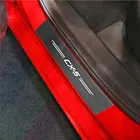 Автомобильные Кожаные наклейки для Mazda 2 Biante BT50 CX5 CX8 CX9 CX30 Demio MX5 Premacy skyфитнес, аксессуары для порога автомобильной двери
