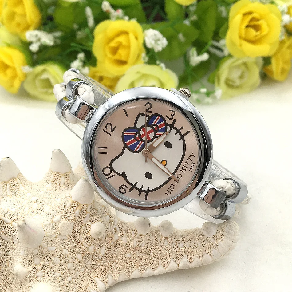 Часы hello kitty милые часы для девочек детские часы hello kitty корейские часы с героями мультфильмов