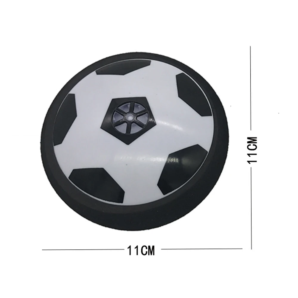 11CM SMALL BLACK Воздушный мощный футбольный диск подвешиваемый Мини Забавный мяч Hover хоккейный пенный бампер вспышка светодиодный светильник детский тренировочный Glide пневматическая игрушка футбол - Цвет: 11CM SMALL BLACK