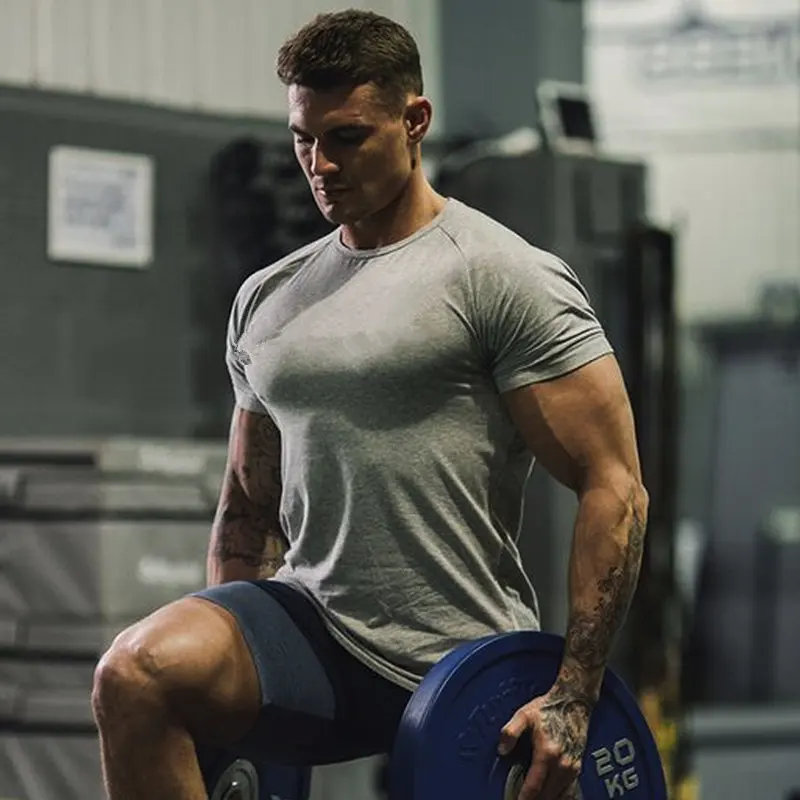 Новая летняя Стильная мужская хлопковая футболка с коротким рукавом для