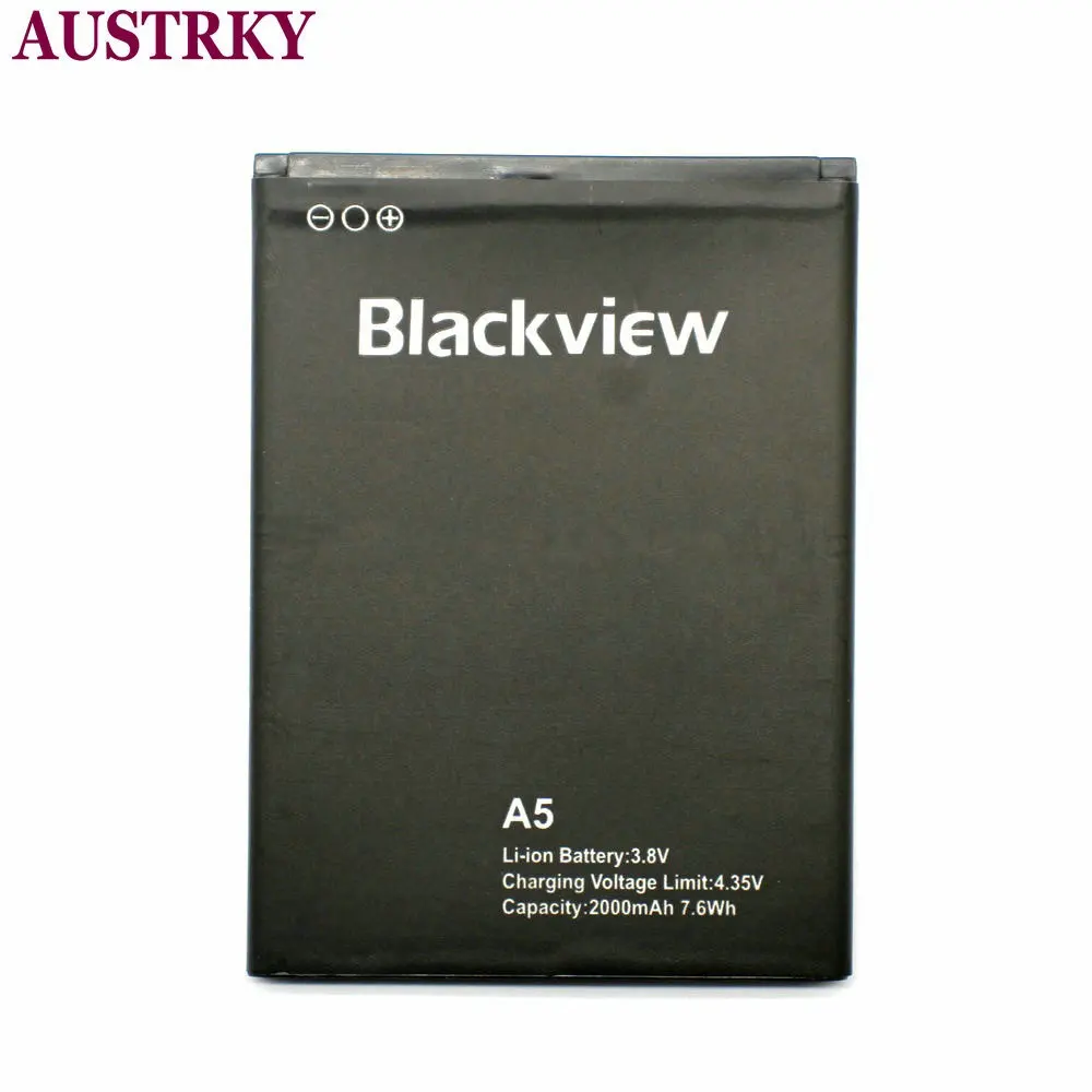 Новый аккумулятор для телефона Blackview A5 2000 мАч аккумуляторы батареи + код