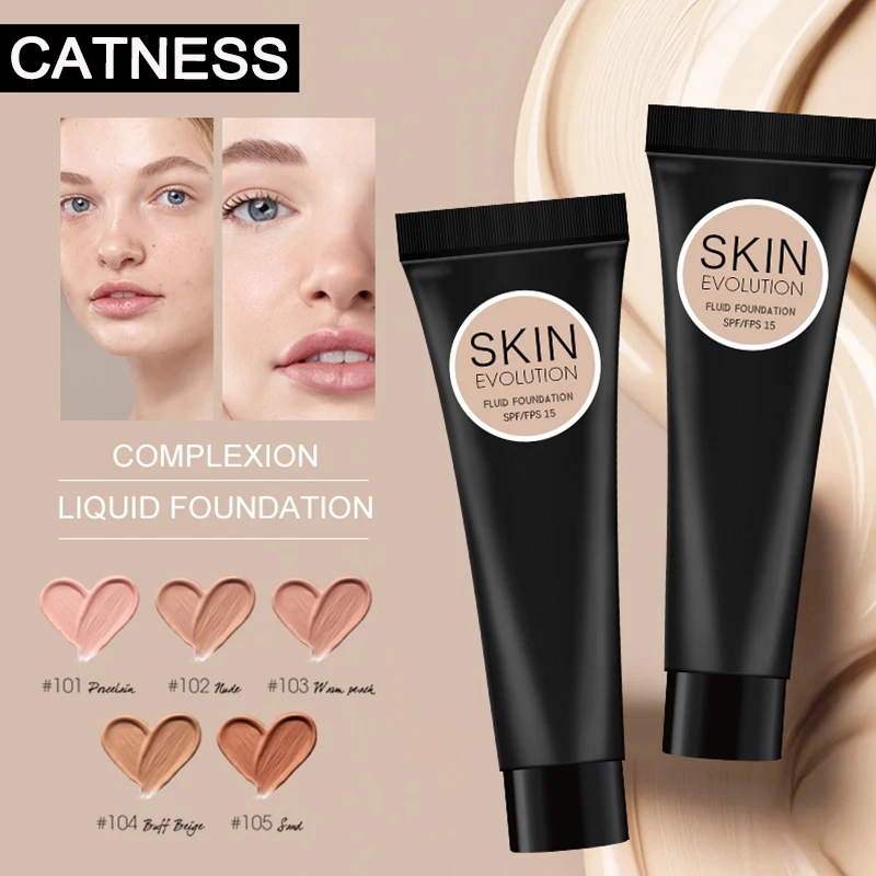 Корректирующая пудра для макияжа CATUNESS жидкая матовая УВЛАЖНЯЮЩАЯ основа лица с