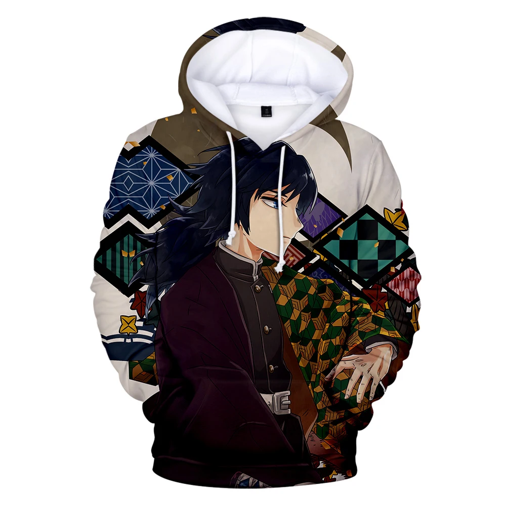 

Men Fashion Hoodies Demon Slayer Kimetsu No Yaiba Tomioka Giyuu Mochila 2021 Winter Women Harajuku Hip Hop Fashion Sweatshirts