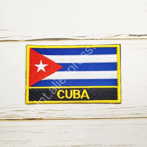 Нашивки с национальным флагом Кубы, повязка на руку, вышивка, нашивки и заколка квадратной формы для лацкана, один комплект тканевых аксессуаров, подарки для рюкзака