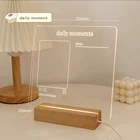 USB акриловая доска для ежедневных фотографий, напоминаний, сообщений с деревянной подставкой, набор носветильник ламп, школьные канцелярские товары, домашний декор, подарок