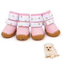 legendog 4pcs soft dog shoes for small dogs shoes spring sports pet dog boots breathable mesh dog sneakers for outdoor