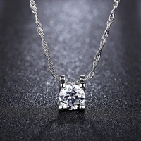 new inlaid zircon ladies necklace korean version jewelry simple pendant for women gift