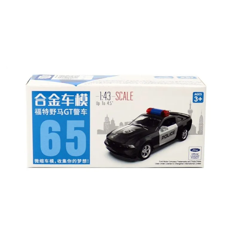 Масштаб 1:43 литая Игрушечная модель автомобиля Форд Мустанг GT супер полиция