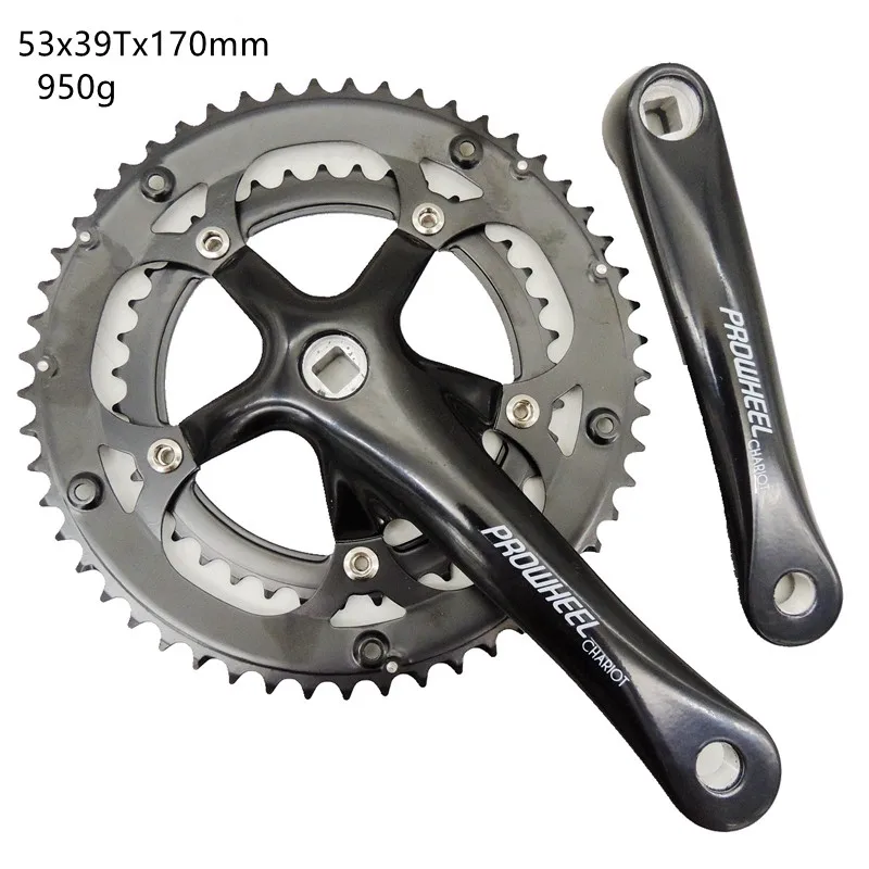

50 T 53 T Road Bike Bicycle Crank Set 8-9 Speed Change Tooth Disc Folding Bicycle 170mm Square Hole Aluminum Alloy Crank
