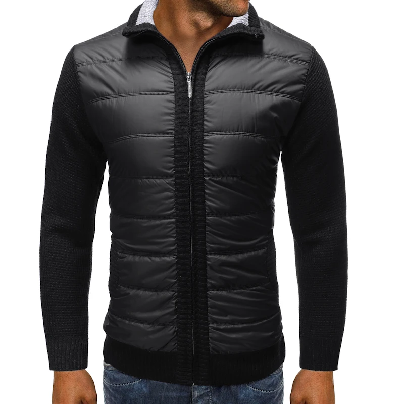 

Мужской осенний свитер, модный мужской кардиган, плотный, приталенный, Мужская одежда, теплый, мужской, однотонный, Повседневный, свитер, зим...