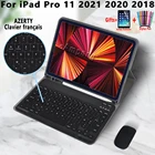 Чехол с клавиатурой AZERTY для iPad Pro 11 2021 2020 2018, чехол с французской клавиатурой для iPad A2228 A2230 A2231 A2068 A1979 A1980A1934
