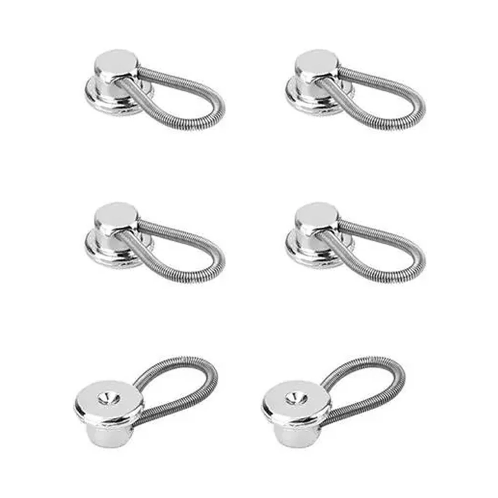

6PC extension buckle 10mm Elastic Collar Buckle shirt pants tops alloy replace button spring jeans buckle Extension Button
