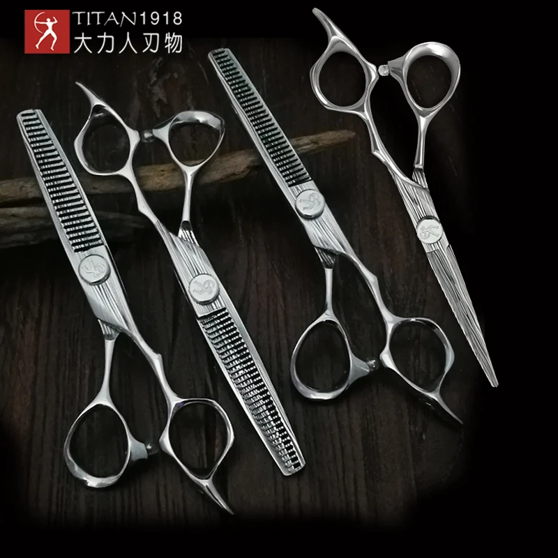 Титановый 6-дюймовый инструмент для стрижки и филировки Машинка волос ножницы
