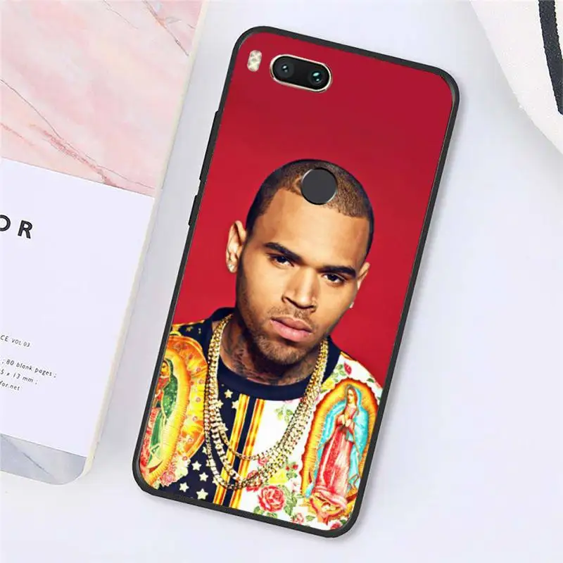 

Chris Brown Rap Hot singer Phone Case For Xiaomi Redmi note 7 8 9 t max3 s 10 pro lite cover funda coque shell