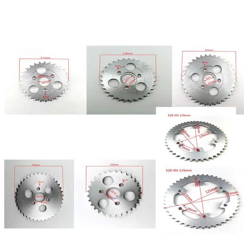 420/428/520 29T/31T/35T/37T/45T зуб 30 мм 125 привод цепи обезьяны звездочки для мотоцикла